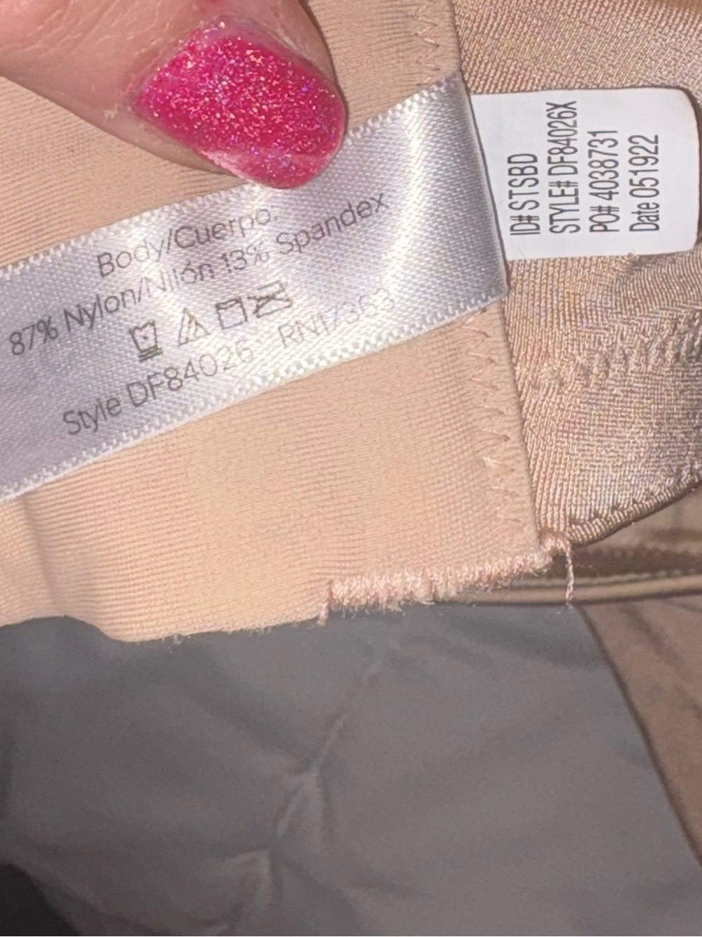 dreamfit bra t shirt underwire 46DD nude tan beige - Picture 5 of 5